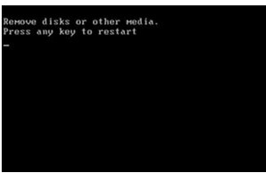 WIN7系统电脑黑屏提示Remove disks or other media如何解决