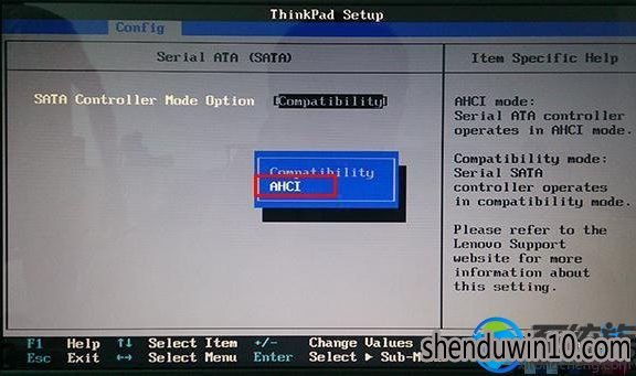 win10系统通过bios设置ide/ahci格式的处理方法 win10系统通过bios设置ide/ahci格式的处理方法