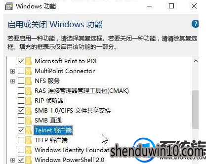 windows10ϵͳôtelnet