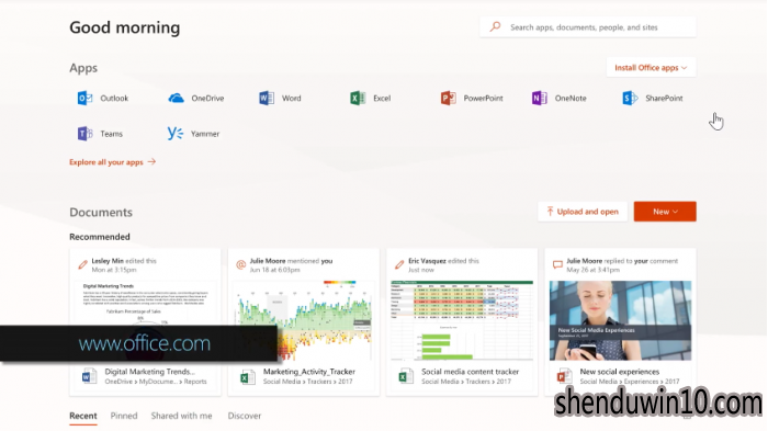 三月开始Office.com将成为Office 365用户的默认登录页面